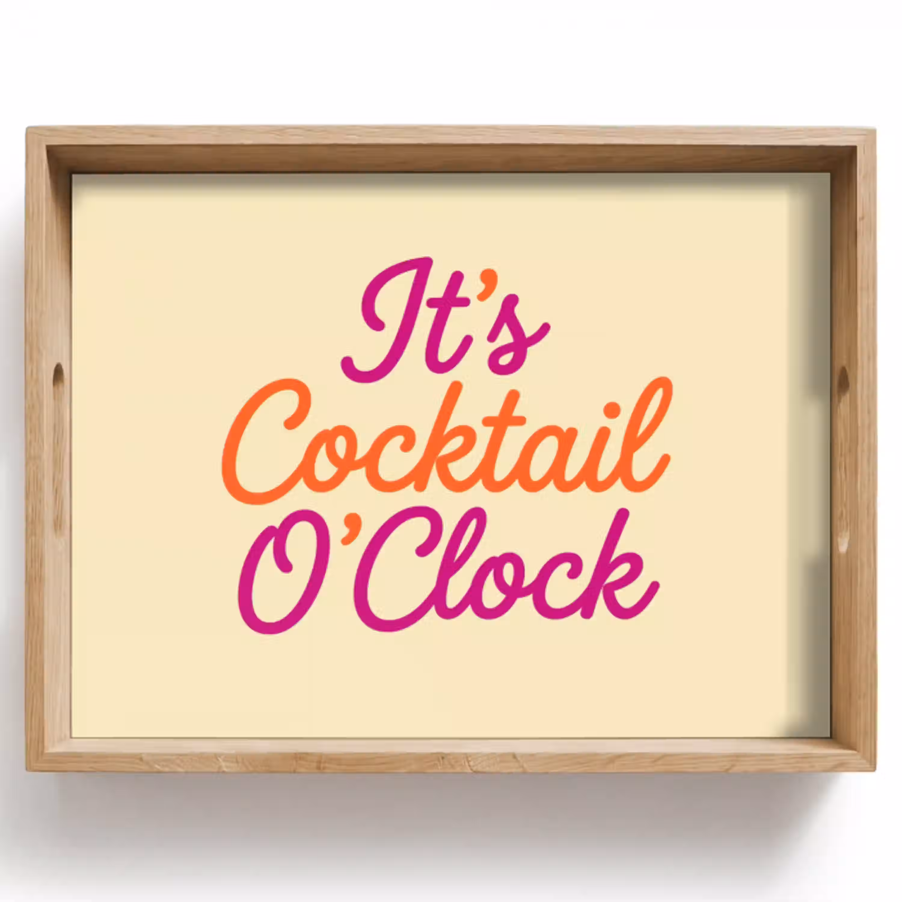 Cocktail O'Clock - Geel - Retro Dienblad Rechthoek middel -z3d_shopping