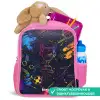 Neon sporttrofee design Kinderrugzak - Roze middel -inhoud_NL