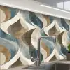Abstract - Golven - Kleurrijk keuken achterwand 2 middel 865 -zzzz3d_schuin