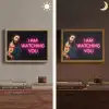 Man - Tekst - Neon Light Box met batterij (Wandlamp) middel -sfeer3