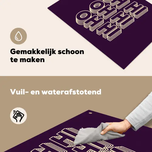 Oh hi - Paars - 3D Inductie beschemer met haakjes klein -ky-schoon-nl