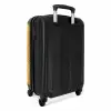 Gele slangenhuid met symmetrische schubstructuur NBS - Handbagage koffer - Volwassenen Unisex middel -achterkant