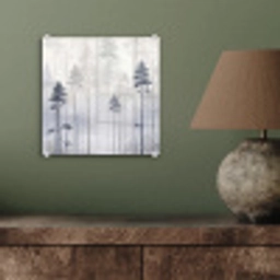 Bos - Bomen - Mist - Natuur - Illustratie - Grijs plexiglas 5mm klein -sfeer3