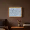 Abstract - Blauw - Bladeren Light Box met batterij (Wandlamp) middel -sfeer4