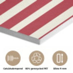 Strepen - Patroon - Rood PET vilt klein 837 -closeup_NL