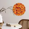 Sinaasappels - Oranje - Gesneden Wandcirkel kunststof plaat 5mm dik klein 188 -sfeer4