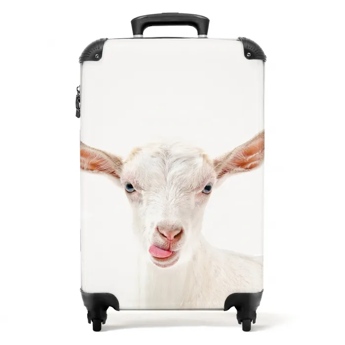 Geit die z'n Tong Uitsteekt NBS - Handbagage koffer - Unisex middel -productfoto_recht
