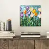 Mozaïek - Veld - Tulpen - Kleurrijk aluminium wit klein -sfeer1