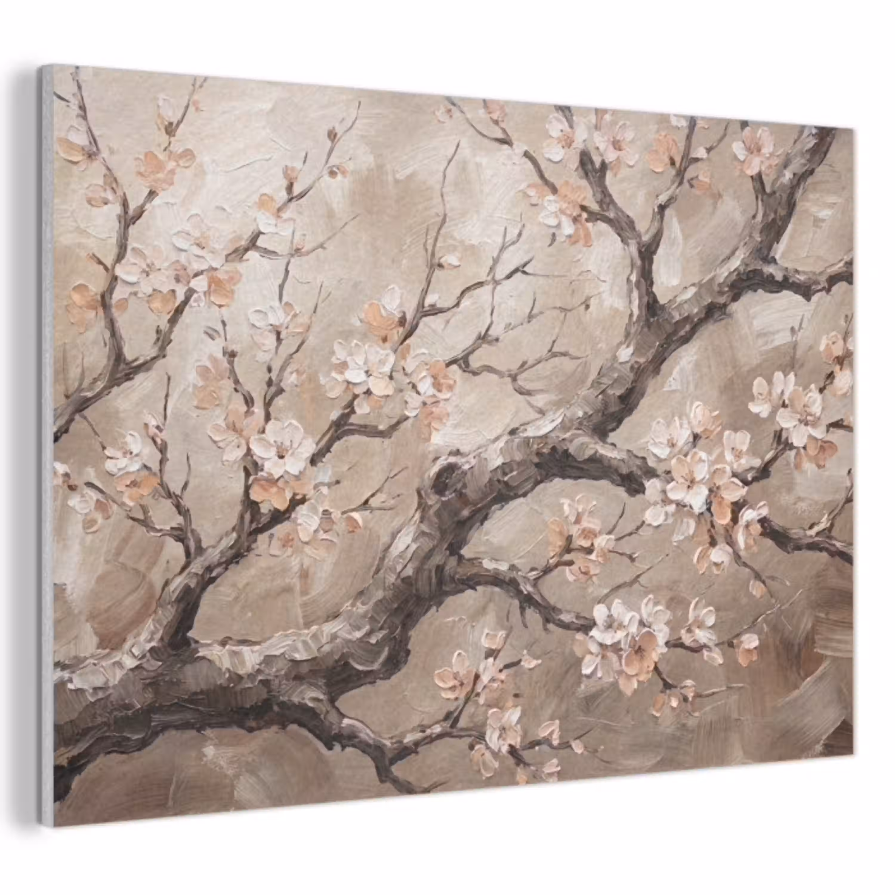 Bloesem - Takken - Schilderij - Beige - Serene PET vilt klein -3d