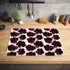 Bloemen - Aquarel - Paars Inductie beschermer vinyl 3mm klein 276 -sfeer5