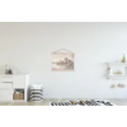 Terras - Water - Natuur - Landschap textielposter latten blank klein -kinderkamer