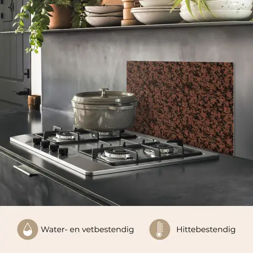Graniet - Rood - Zwart keuken achterwand spatscherm klein 900 -usp_NL