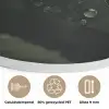 Blad - Groen - Nerven - Regendruppels Akoestische PET Vilt - Rond klein -closeup_NL