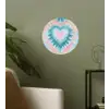 Hartvormig - Tie dye - Pasteltinten - Lichtgroen Wandcirkel behangsticker klein -sfeer2