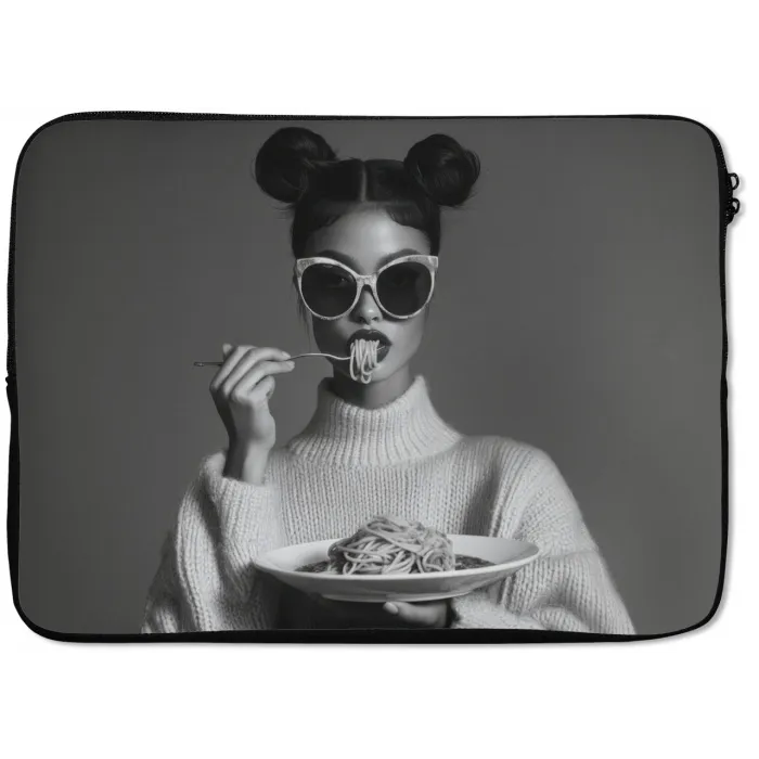 Vrouw - Pasta - Zonnebril laptophoes neopreen klein -zkaufland3dotto