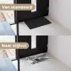 Glamour - Modern - Zwart - Wit Deurmat klein -voor-na_NL