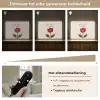 Roos - Rood - Bloem - Valentijn Light Box met batterij (Wandlamp) middel -USP_dimbaarNL
