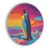 Ijsschots - Pinguïn - Abstract - Lucht Akoestische PET Vilt - Rond klein -3d