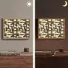 Abstract - Retro - Zwart Light Box met batterij (Wandlamp) middel 907 -sfeer3