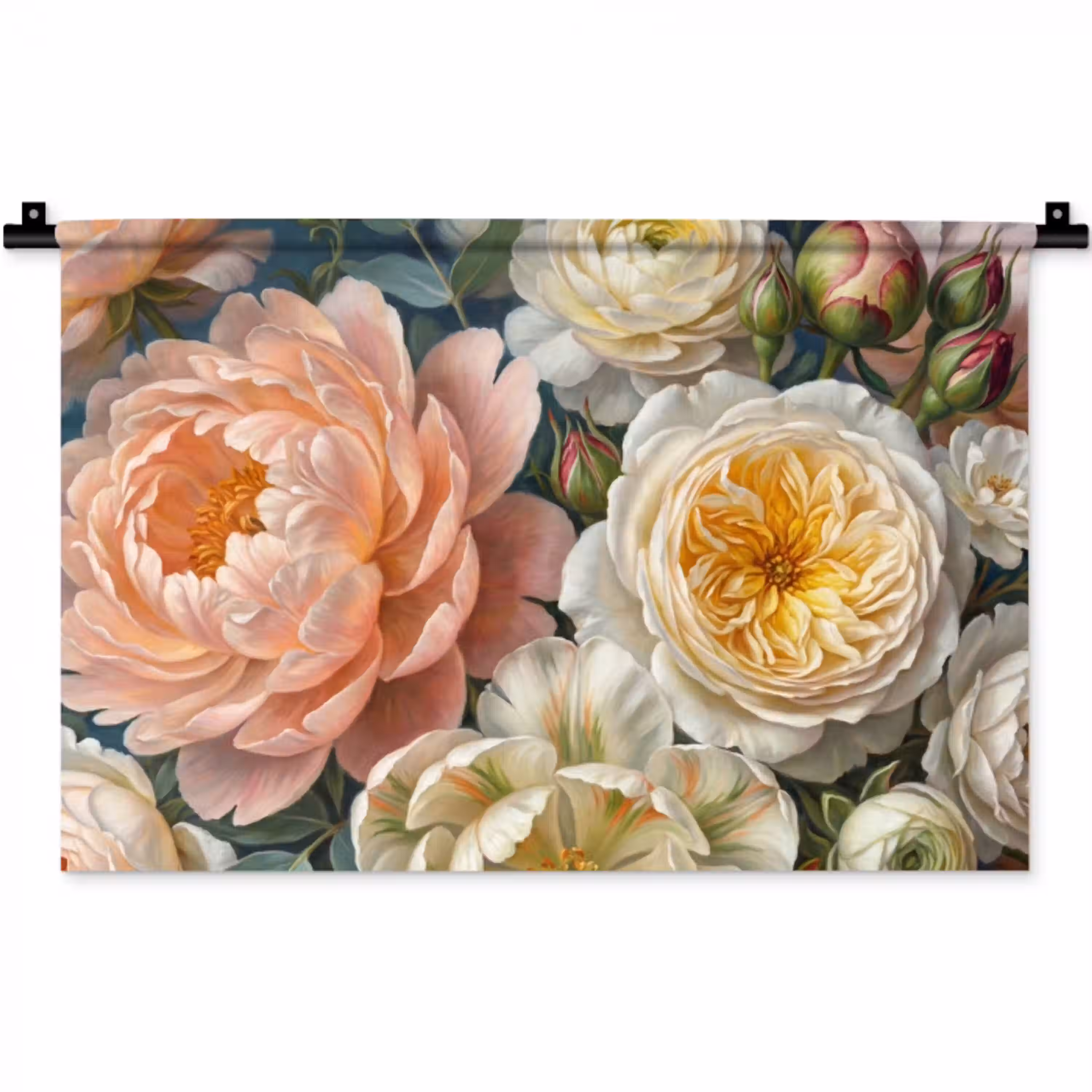 Bloemen - Boeket - Natuur - Klassiek - Kleurrijk Wandkleed katoen klein -zz3d