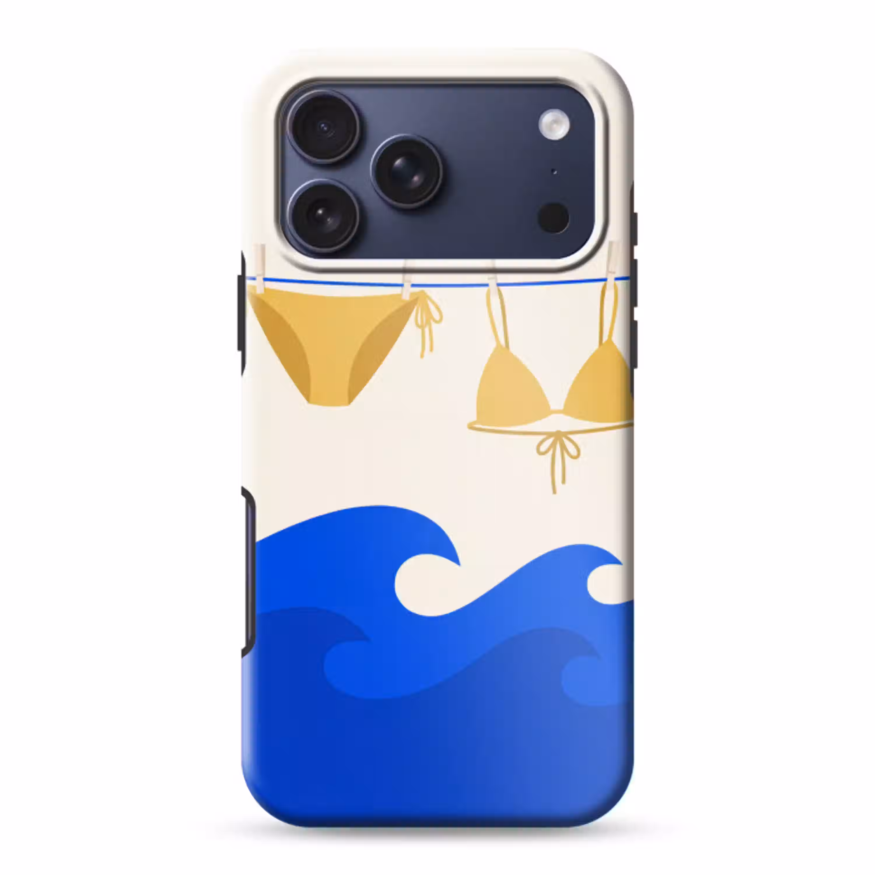 Zwemkleding - Zee - Zomer - Illustratie - Geel Toughcase MagSafe Apple iPhone 17 Pro Max klein -3d