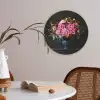 Quote - Bloemen - Vaas - Neon Akoestische PET Vilt - Rond klein -sfeer3