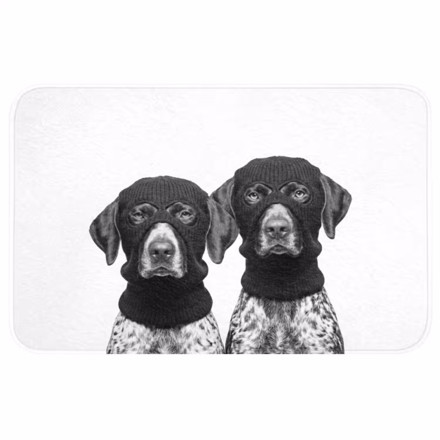 Badmat - Honden - Bivakmuts - Zwart - wit
