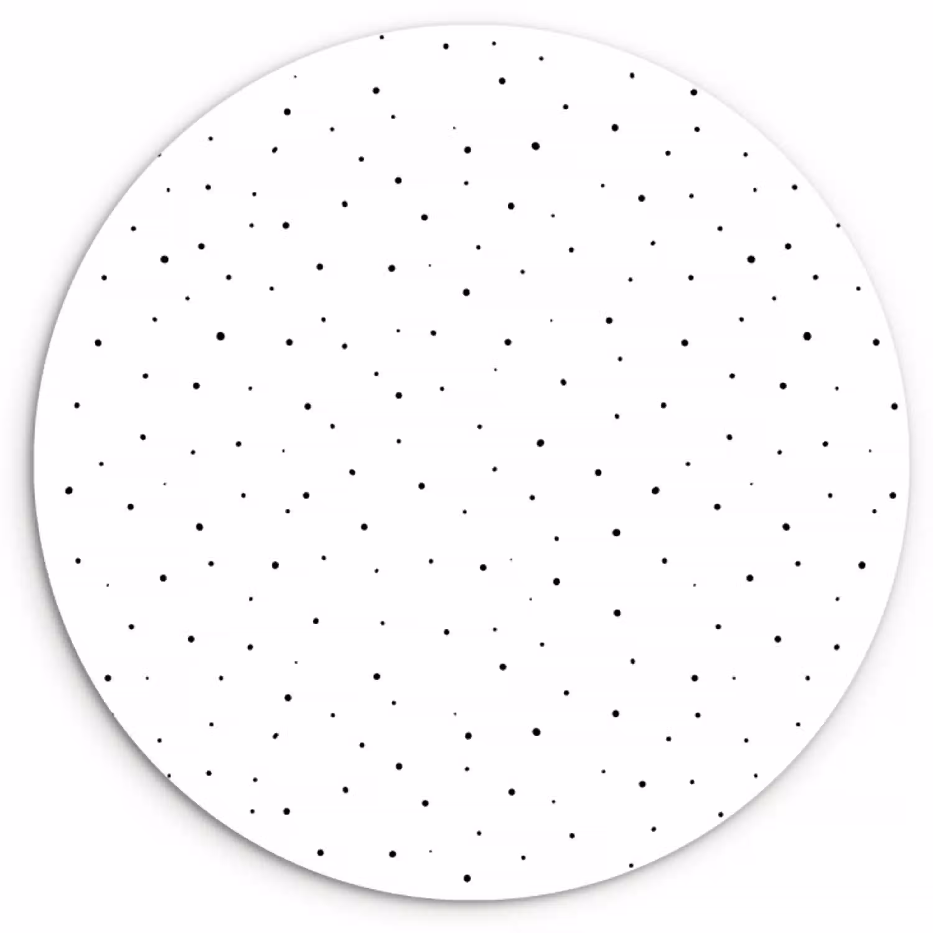 Spikkels - Zwart - Wit Wandcirkel plexiglas klein 852 -3d