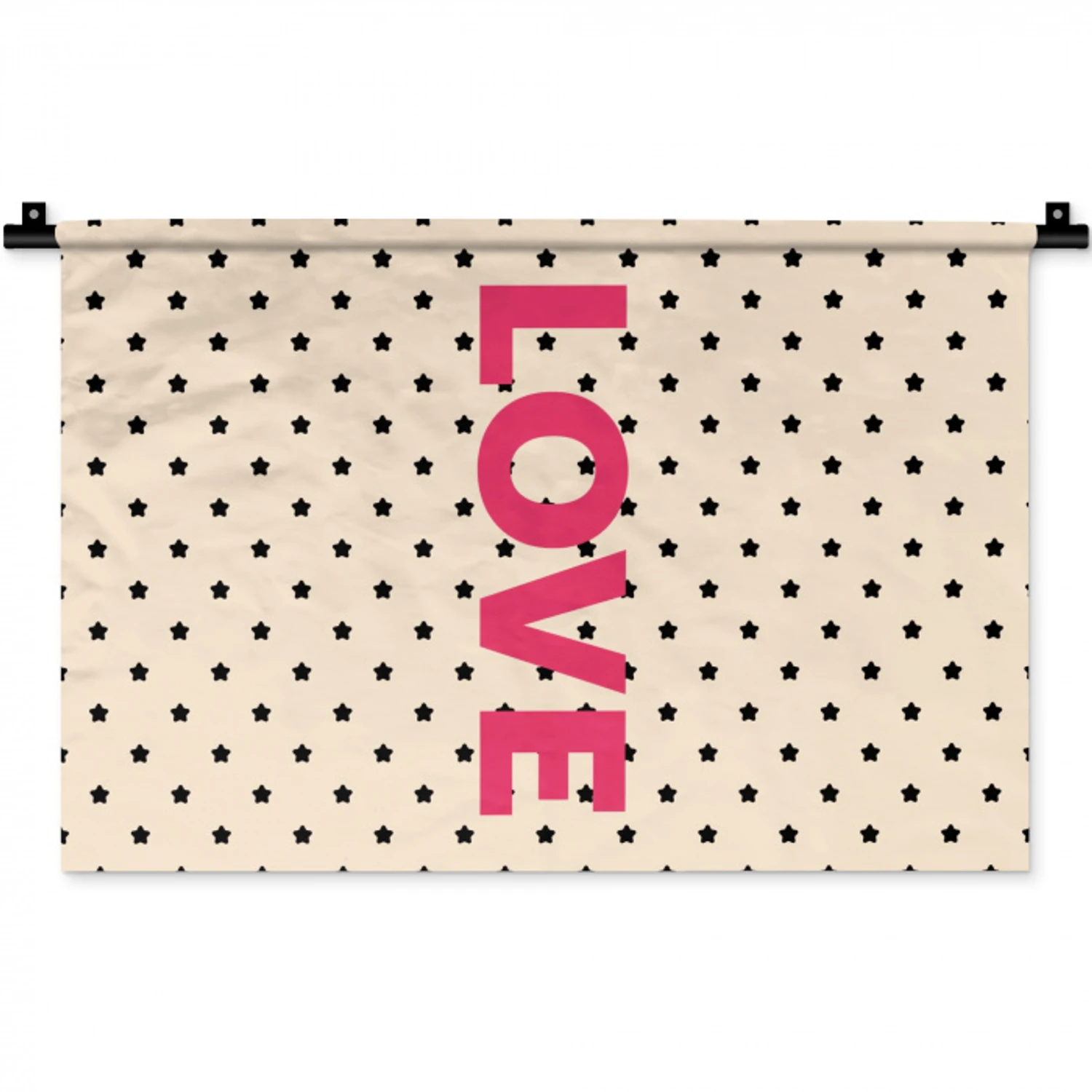 Love - Stippen - Roze Wandkleed katoen klein -zz3d