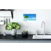 Palmboom - Strand - Zee - Zomer Muursticker klein -keuken