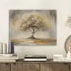 Schilderij - Boom - Abstract - Bladeren PET vilt klein -sfeer1