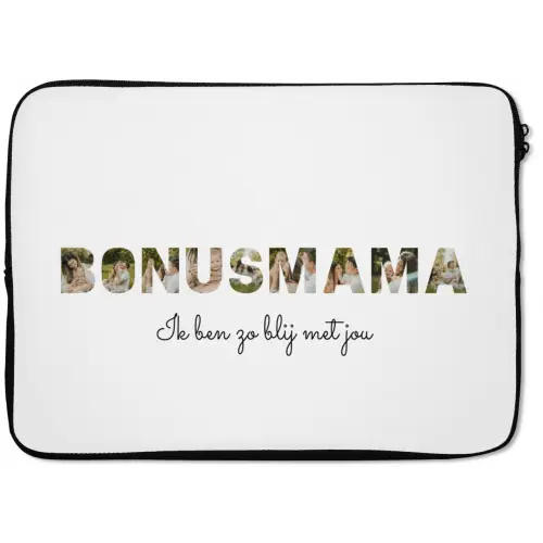Bonusmama - Lettercollage laptophoes neopreen klein -zkaufland3dotto