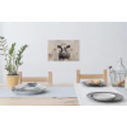 Koe - Portret - Dieren - Modern Muursticker klein -eettafel