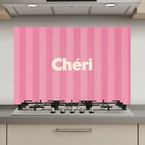 Gestreept - Roze - Chéri keuken achterwand spatscherm klein -3d_website