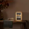 Gouden Bomen in Mistig Landschap Light Box met kabel (Tafellamp) klein -sfeer4