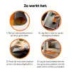 Vaas - Bloemen - Oranje Inductie beschermer vinyl 3mm klein -zzzzzzz-td-werking