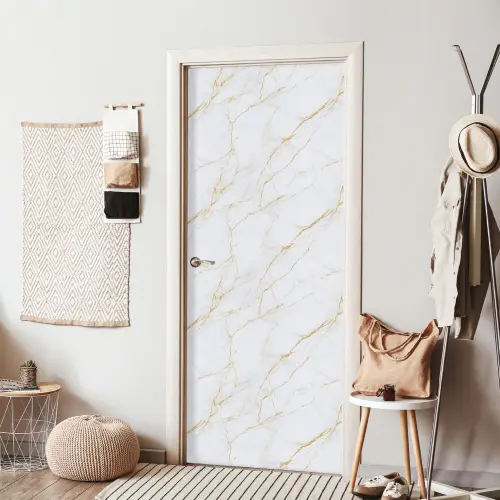 Wit - Marmer - Goud - Luxueus deurposter klein 289 -sfeer6