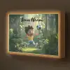 Voetbal - Jongen - Bos Light Box met batterij (Wandlamp kind) middel -z3d_website