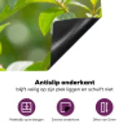 Kolibrie - Bloem - Natuur - Groen Inductie beschermer vinyl 3mm klein -zzzzzzz-cc-onderkant