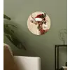 Kerst - Hert - Gewei - Rood Wandcirkel kunststof plaat 5mm dik klein -sfeer3