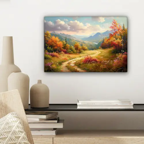 Landschap - Illustratie - Natuur canvas 2cm klein -sfeer6
