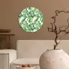 Bohemian - Bladeren - Bloemen - Tropisch Wandcirkel kunststof plaat 5mm dik klein -sfeer1