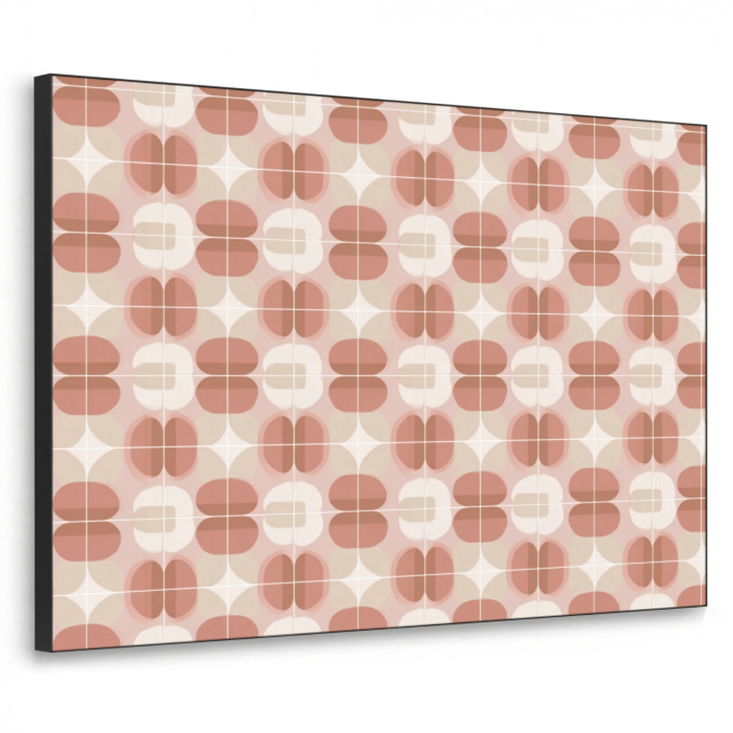 Retro - Klassiek - Roze Textielframe zwart klein 947 -3d