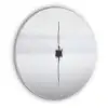 Zeilboot - Zwart - Water - Silhouet Akoestische PET Vilt - Rond klein -3d