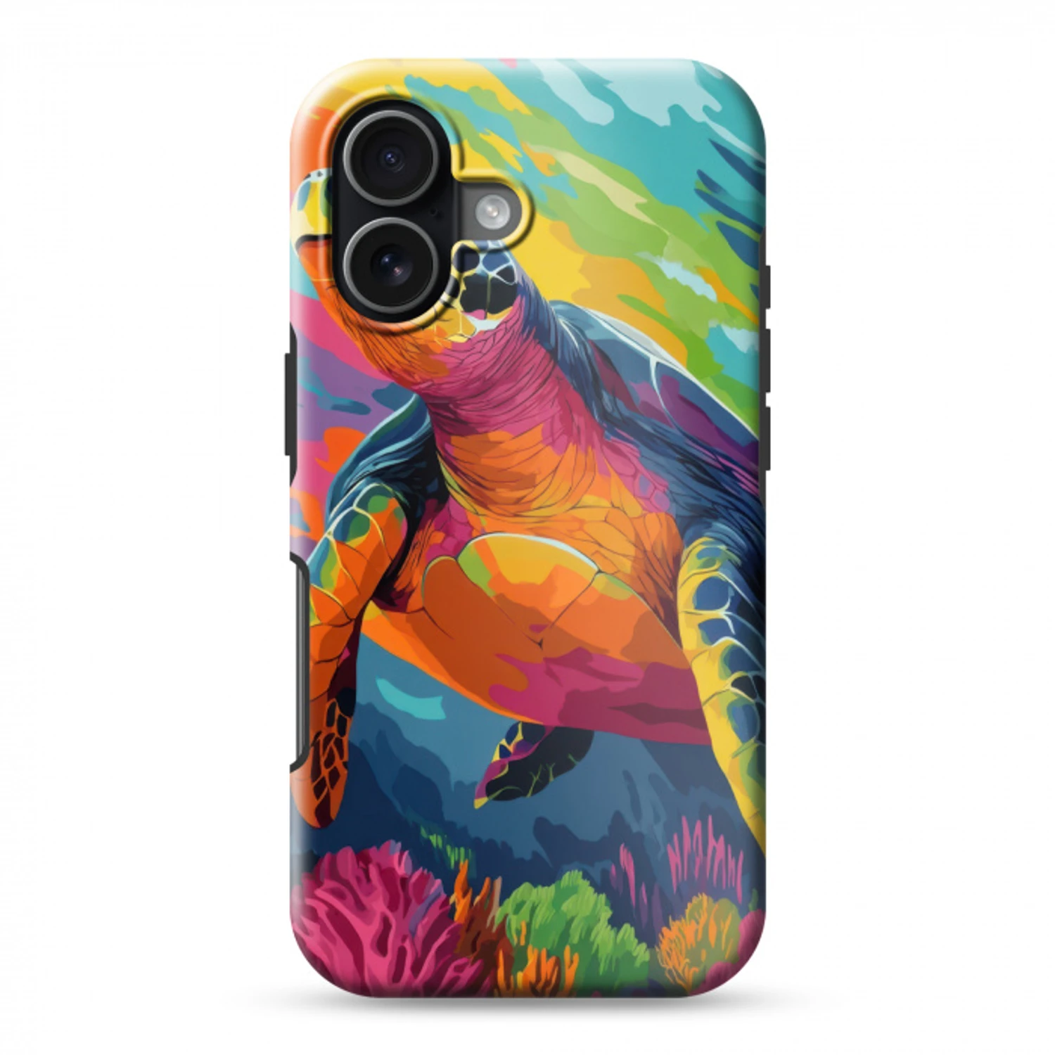 Koraal - Schildpad - Abstract - Water Toughcase MagSafe Apple iPhone 17 klein -3d