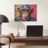 Graffiti - Chimpansee - Aap - Bril - Kleurrijk PET vilt klein -sfeer5