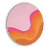 Retro - Waves - Kleurrijk Akoestische PET Vilt - Rond klein -3d