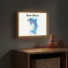 Dolfijn - Water - Blauw Light Box met batterij (Wandlamp kind) middel -sfeer5_kind