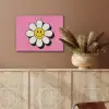 Smiley - Bloem - Roze PET vilt klein -sfeer4