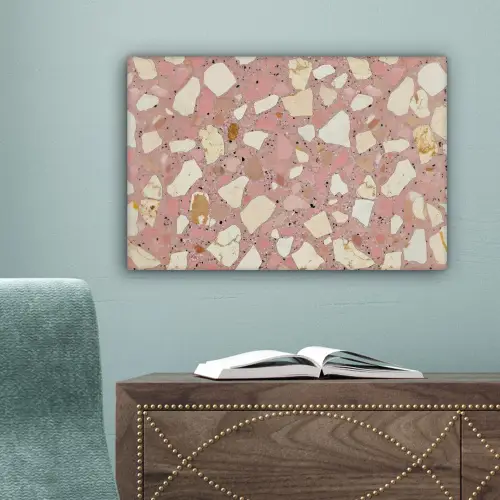 Roze - Decoratie - Stenen - Terrazzo canvas 2cm klein -sfeer4